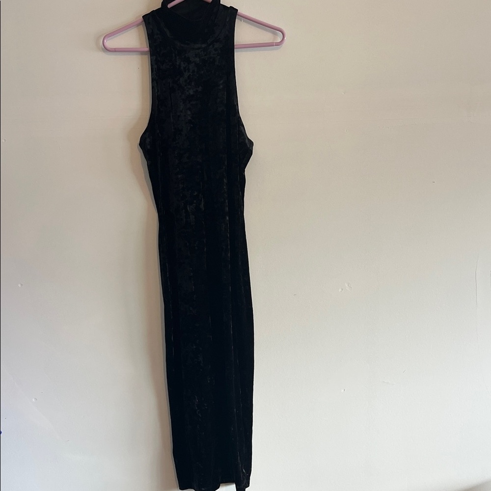 Kendall & Kylie Black Velvet Maxi Dress